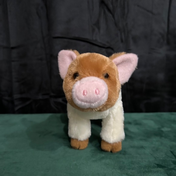 Douglas Cuddle Toys, adorable brown & white pig, plush - Picture 2 of 9